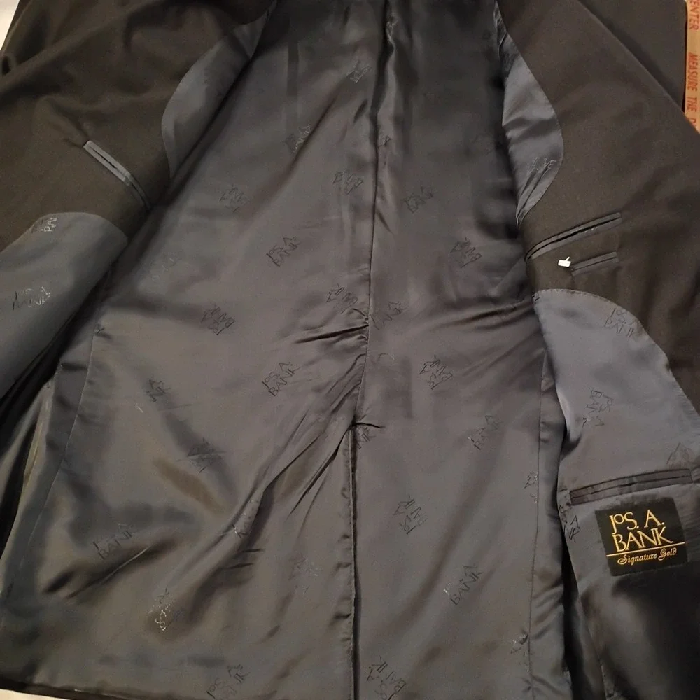 Jos. A. Bank Signature Gold  Blazer Mens 40S Charcoal Gray Wool Suit Coat Jacket